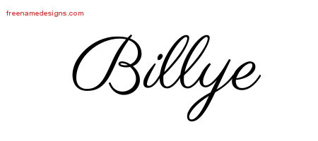 Classic Name Tattoo Designs Billye Graphic Download