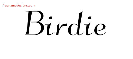 Elegant Name Tattoo Designs Birdie Free Graphic