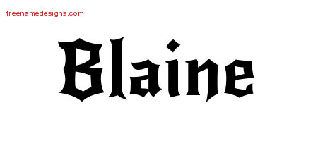 Gothic Name Tattoo Designs Blaine Download Free
