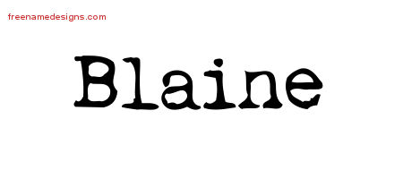 Vintage Writer Name Tattoo Designs Blaine Free