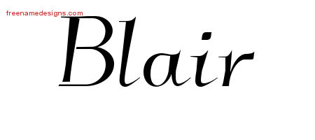 Elegant Name Tattoo Designs Blair Free Graphic