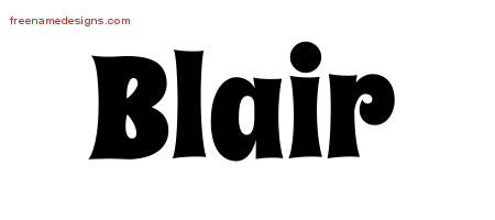 Groovy Name Tattoo Designs Blair Free Lettering