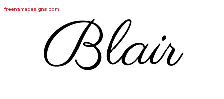 Classic Name Tattoo Designs Blair Graphic Download