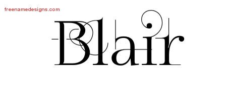 Decorated Name Tattoo Designs Blair Free