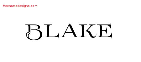 Flourishes Name Tattoo Designs Blake Printable