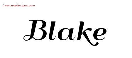 Art Deco Name Tattoo Designs Blake Graphic Download
