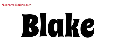 Groovy Name Tattoo Designs Blake Free Lettering