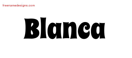 Groovy Name Tattoo Designs Blanca Free Lettering