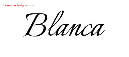 Calligraphic Name Tattoo Designs Blanca Download Free