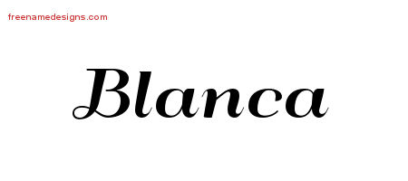 Art Deco Name Tattoo Designs Blanca Printable