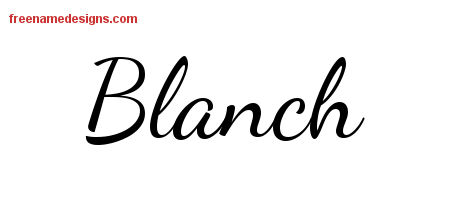 Lively Script Name Tattoo Designs Blanch Free Printout