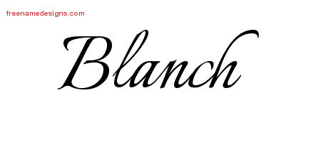 Calligraphic Name Tattoo Designs Blanch Download Free