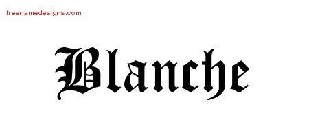Blackletter Name Tattoo Designs Blanche Graphic Download