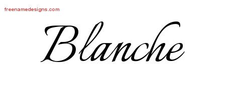 Calligraphic Name Tattoo Designs Blanche Download Free