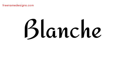Calligraphic Stylish Name Tattoo Designs Blanche Download Free