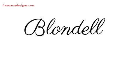 Classic Name Tattoo Designs Blondell Graphic Download