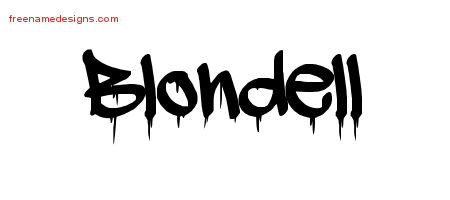 Graffiti Name Tattoo Designs Blondell Free Lettering