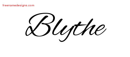 Cursive Name Tattoo Designs Blythe Download Free