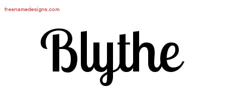 Handwritten Name Tattoo Designs Blythe Free Download