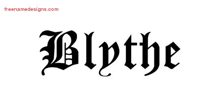 Blackletter Name Tattoo Designs Blythe Graphic Download