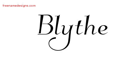 Elegant Name Tattoo Designs Blythe Free Graphic