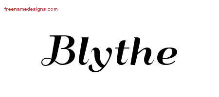 Art Deco Name Tattoo Designs Blythe Printable