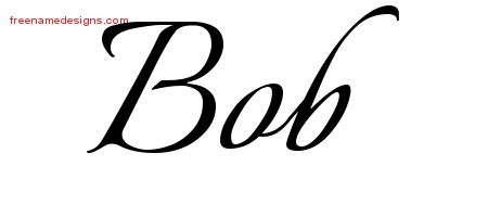 Calligraphic Name Tattoo Designs Bob Free Graphic