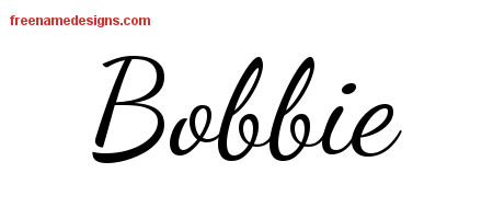 Lively Script Name Tattoo Designs Bobbie Free Download