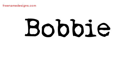 Vintage Writer Name Tattoo Designs Bobbie Free Lettering