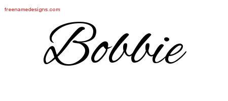 Cursive Name Tattoo Designs Bobbie Free Graphic