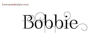 Decorated Name Tattoo Designs Bobbie Free Lettering