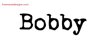 Vintage Writer Name Tattoo Designs Bobby Free Lettering