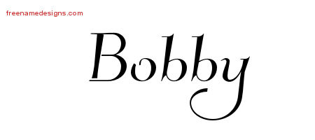 Elegant Name Tattoo Designs Bobby Free Graphic