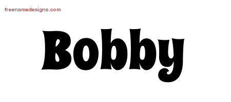 Groovy Name Tattoo Designs Bobby Free