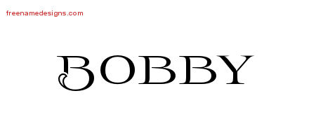 Flourishes Name Tattoo Designs Bobby Graphic Download