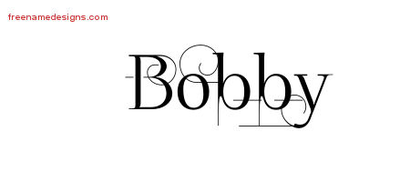 Decorated Name Tattoo Designs Bobby Free Lettering