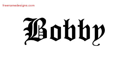 Blackletter Name Tattoo Designs Bobby Graphic Download
