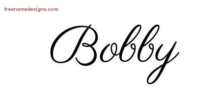 Classic Name Tattoo Designs Bobby Printable