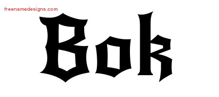 Gothic Name Tattoo Designs Bok Free Graphic