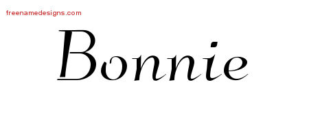 Elegant Name Tattoo Designs Bonnie Free Graphic