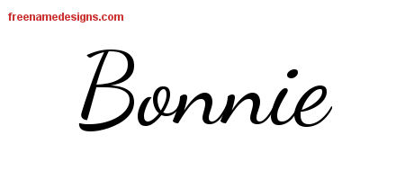 Lively Script Name Tattoo Designs Bonnie Free Printout