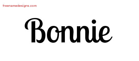 Handwritten Name Tattoo Designs Bonnie Free Download