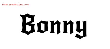 Gothic Name Tattoo Designs Bonny Free Graphic