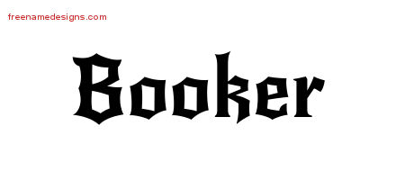 Gothic Name Tattoo Designs Booker Download Free