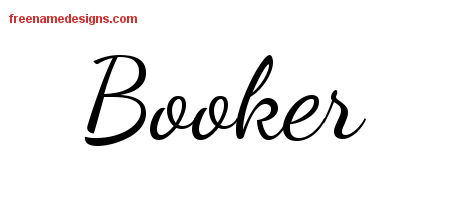Lively Script Name Tattoo Designs Booker Free Download