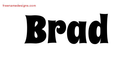Groovy Name Tattoo Designs Brad Free