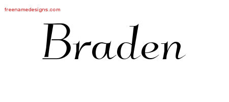 Elegant Name Tattoo Designs Braden Download Free