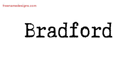 Typewriter Name Tattoo Designs Bradford Free Printout