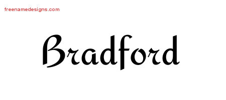 Calligraphic Stylish Name Tattoo Designs Bradford Free Graphic