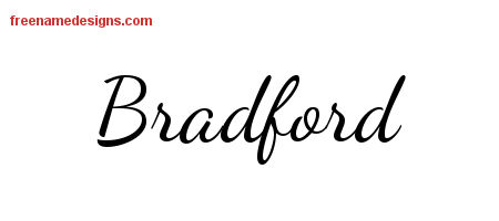Lively Script Name Tattoo Designs Bradford Free Download